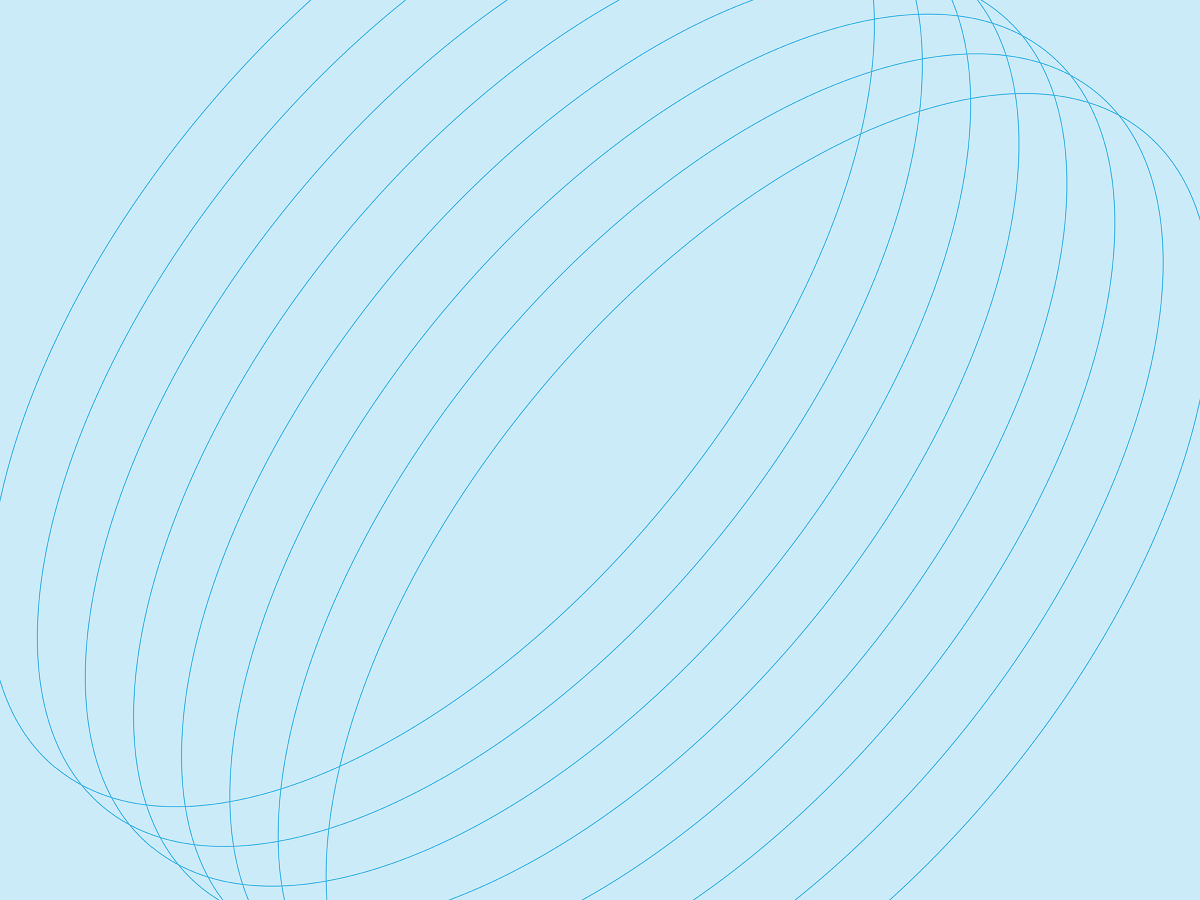 Blue circle graphic on a light blue background